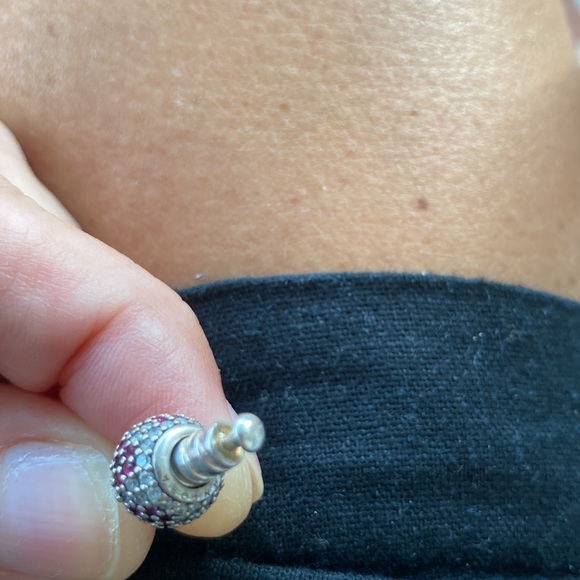 🛍❤️AUTHENTIC PANDORA PAVE’ CZ RED DAISY Bead/charm SALE!!! - Picture 4 of 8